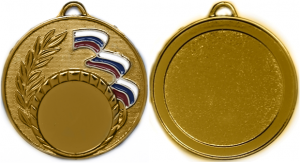 Медаль с триколором с эмалью М-50-04-Э